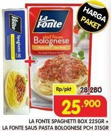 LA FONTE Spaghetti Box 225gr + Saus Pasta Bolognese 315gr