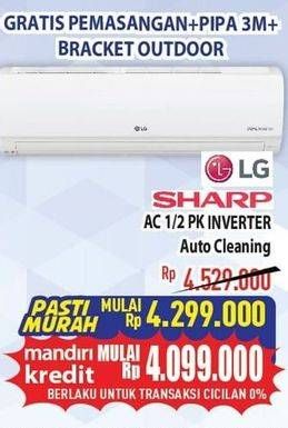 Promo Harga LG/ SHARP AC 1/2 PK  - Hypermart