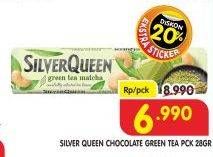 Promo Harga SILVER QUEEN Chocolate Green Tea 28 gr - Superindo