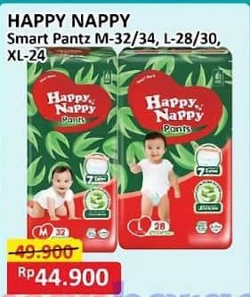 Promo Harga Happy Nappy Smart Pantz Diaper XL24, M34, M32, L30, L28 24 pcs - Alfamart