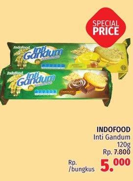 Promo Harga INDOFOOD Biskuit Inti Gandum 120 gr - LotteMart