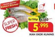 Promo Harga Ikan Ekor Kuning per 100 gr - Superindo