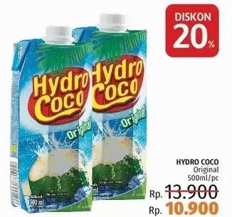 Promo Harga HYDRO COCO Minuman Kelapa Original 500 ml - LotteMart