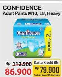 Promo Harga Confidence Adult Diapers Pants M10+2, L8+2 10 pcs - Alfamart