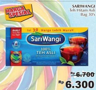 Promo Harga Sariwangi Teh Asli 30 pcs - Giant