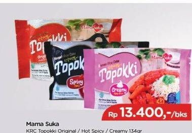 Promo Harga MAMASUKA Topokki Instant Ready To Cook Creamy, Original, Spicy 134 gr - TIP TOP