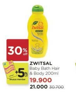 Promo Harga ZWITSAL Natural Baby Bath 2 In 1 200 ml - Watsons