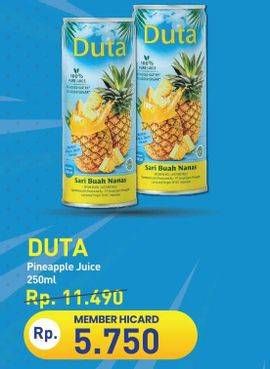 Promo Harga Duta Juice Sari Buah Nanas 250 ml - Hypermart