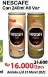 Promo Harga NESCAFE Ready to Drink All Variants per 2 kaleng 240 ml - Alfamart