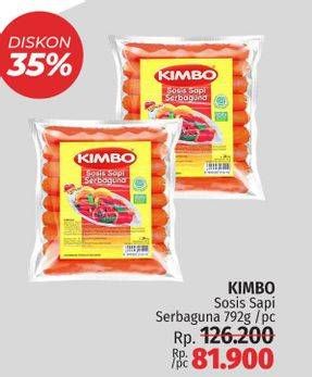Promo Harga Kimbo Sosis Sapi Serbaguna 24 pcs - LotteMart