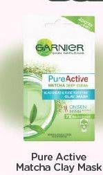 Promo Harga GARNIER Mask Pure Active Matcha Deep Clean per 2 sachet 6 ml - Alfamart