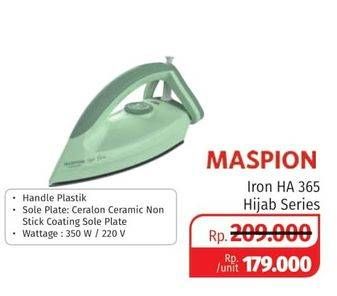 Promo Harga MASPION HA 365 | Iron Hijab Series All Variants  - Lotte Grosir