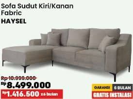 Promo Harga Courts Haysel Sofa Sudut - Fabric (Kanan/Kiri)  - COURTS
