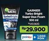Promo Harga Garnier Men Power White Facial Foam Super Duo Dark Spots + Pore Tightening 100 ml - Indomaret