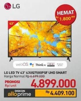 Promo Harga LG UQ7500 UHD TV 43UQ7500PSF 43 Inch  - Carrefour