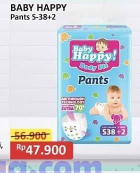 Promo Harga Baby Happy Body Fit Pants S38+2 40 pcs - Alfamart