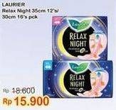 Promo Harga Laurier Relax Night 35cm, 30cm 12 pcs - Indomaret