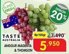 Promo Harga Anggur Magenta, Thomson per 100 gr - Superindo