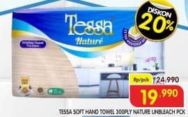 Promo Harga Tessa Nature Unbleach Tissue Towel 300 sheet - Superindo