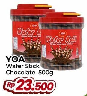 Promo Harga YOA Wafer Stick Chocolate 500 gr - Yogya