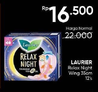 Promo Harga Laurier Relax Night 35cm 12 pcs - Guardian