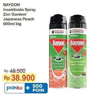 Promo Harga Baygon Insektisida Spray Zen Garden, Japanese Peach 600 ml - Indomaret