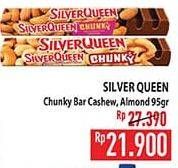 Promo Harga Silver Queen Chunky Bar Almonds, Cashew 95 gr - Hypermart