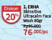 Promo Harga Erha Skinsitive Ultracalm Face Wash 80 gr - Guardian