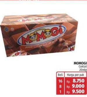 Promo Harga MOMOGI Regular Snack Cokelat 6 gr - Lotte Grosir