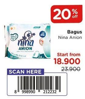 Promo Harga Bagus Nina Anion 24cm 10 pcs - Watsons