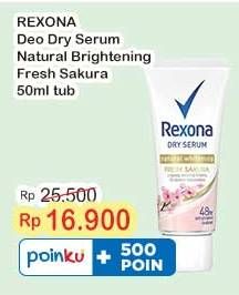 Promo Harga Rexona Dry Serum Fresh Sakura 50 ml - Indomaret