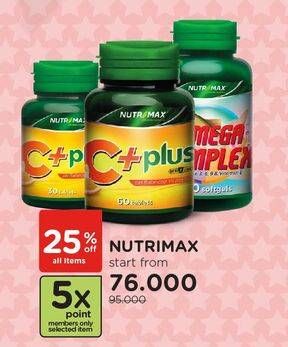 Promo Harga NUTRIMAX Multivitamin  - Watsons