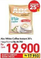 Promo Harga ABC Kopi White Coffee per 20 sachet 20 gr - Carrefour