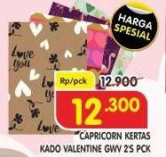Promo Harga CAPRICORN Kertas Kado Valentine per 2 pcs - Superindo