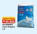 Promo Harga ALFAMART Adult Diapers L8 8 pcs - Alfamart