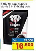 Promo Harga Gadjah Kopi Tubruk Manis per 10 sachet 25 gr - Indomaret