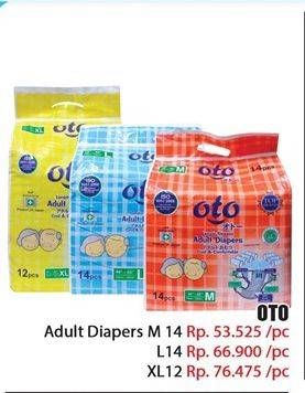 Promo Harga OTO Adult Diapers XL12  - Hari Hari