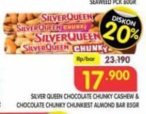 Promo Harga Silver Queen Chunky Bar Cashew, Almonds 85 gr - Superindo