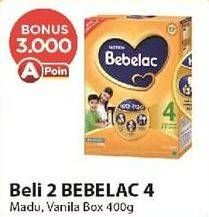 Promo Harga BEBELAC 4 Susu Pertumbuhan Madu, Vanila 400 gr - Alfamart