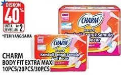 Promo Harga Charm Body Fit Extra Maxi NonWing 10 pcs - Hypermart