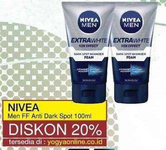 Promo Harga NIVEA MEN Facial Foam White Darkspot 100 ml - Yogya