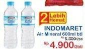 Promo Harga INDOMARET Air Mineral 600 ml - Indomaret