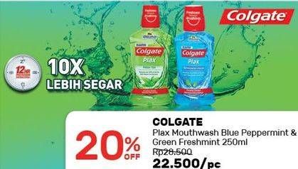 Promo Harga COLGATE Mouthwash Plax Peppermint, Fresh Mint 250 ml - Guardian