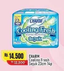 Promo Harga Charm Cooling Fresh Sejuk Wing 23cm 14 pcs - Alfamart