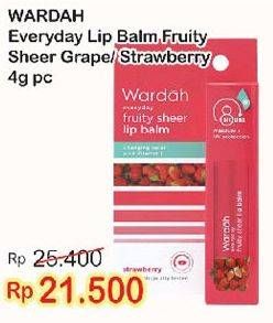 Promo Harga WARDAH Everyday Lip Balm Grape, Strawberry 4 gr - Indomaret