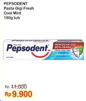 Promo Harga PEPSODENT Pasta Gigi Pencegah Gigi Berlubang Fresh Cool Mint 190 gr - Indomaret