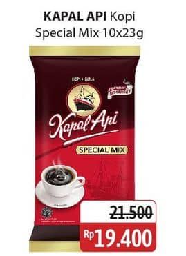 Promo Harga Kapal Api Kopi Bubuk Special Mix per 10 sachet 23 gr - Alfamidi