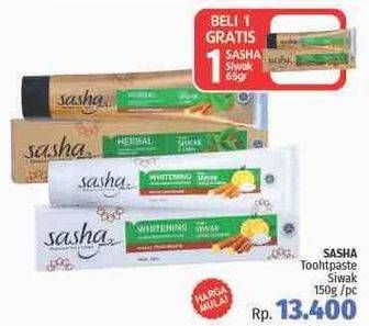 Promo Harga SASHA Toothpaste 150 gr - LotteMart