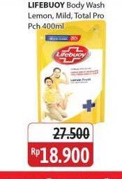 Promo Harga Lifebuoy Body Wash Lemon Fresh, Mild Care, Total 10 400 ml - Alfamidi