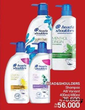 Promo Harga Head & Shoulders Shampoo All Variants 400 ml - LotteMart